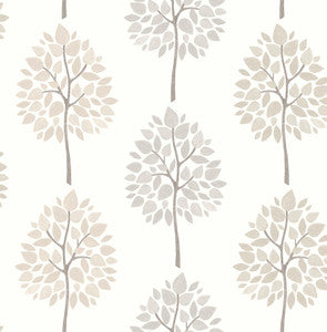 Ceres Grey Tree Wallpaper by Advantage Designer