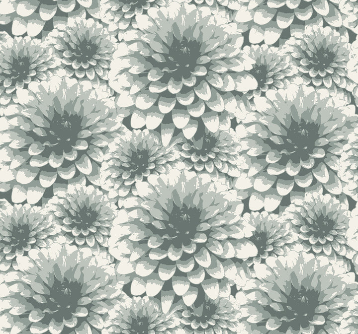 Umbra Teal Floral Wallpaper by A-Street Prints Designer Equinox Covers about 60.8 square feet 27-in by 27-ft long roll Unpasted 12.6 - Swanky Fabrics -