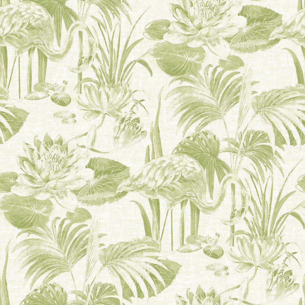 Frolic Green Lagoon Wallpaper by A-Street Prints Designer Equinox Covers about 60.8 square feet 27-in by 27-ft long roll Unpasted 27 - Swanky Fabrics -