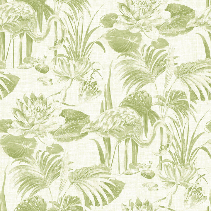 Frolic Green Lagoon Wallpaper by A-Street Prints Designer Equinox Covers about 60.8 square feet 27-in by 27-ft long roll Unpasted 27 - Swanky Fabrics -