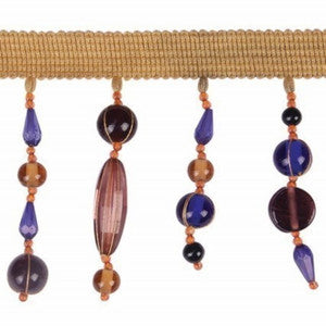 Beaded Couture Fringe Sunset by Europatex Designer Fabric