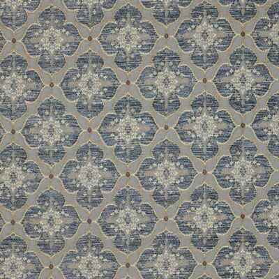 Ornament Accent Cerulean by Kravet Couture Designer Fabric - RAYON - 77%;COTTON - 23% United States MEDIUM Horizontal: 3.5 and Vertical: 4 52 - Swanky Fabrics -