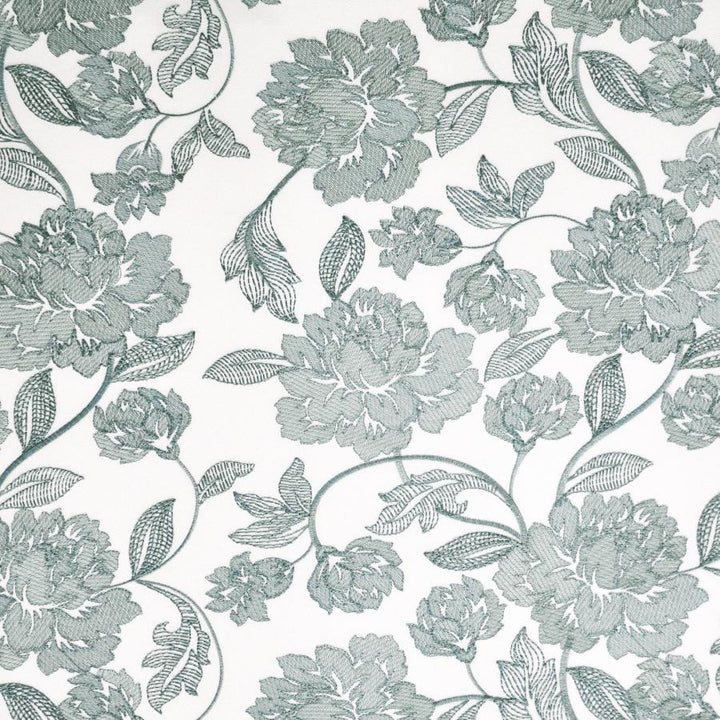 Zinnia # 316 Sea Green by Maxwell Designer Fabric Color Theory-Vol.V Sorbet 100% POLYESTER INDIA V-18.5"H-16.9" 54"EMB51.5 - Swanky Fabrics -