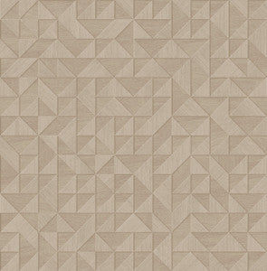 Gallerie Taupe Triangle Geometric Wallpaper by Decorline Designer