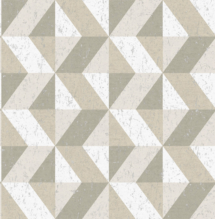 Cerium Neutral Concrete Geometric Wallpaper by A-Street Prints Designer Alchemy Covers about 56.4 square feet 20.5-in by 33-ft long roll Unpasted 20.9 - Swanky Fabrics -