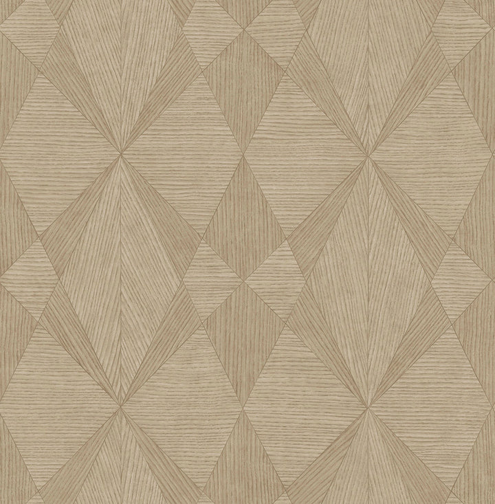 Intrinsic Light Brown Geometric Wood Wallpaper by A-Street Prints Designer Alchemy Covers about 56.4 square feet 20.5-in by 33-ft long roll Unpasted 20.9 - Swanky Fabrics -