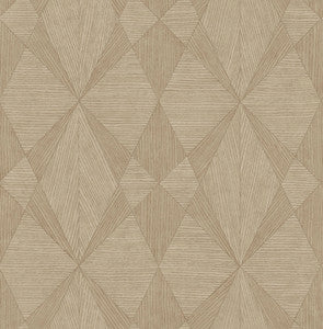 Intrinsic Light Brown Geometric Wood Wallpaper by A-Street Prints Designer