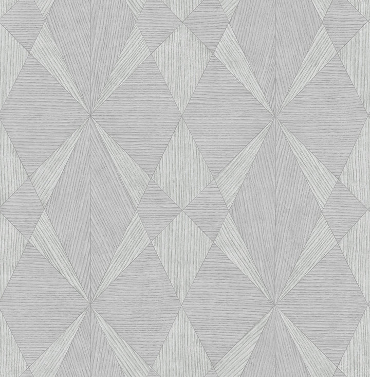 Intrinsic Silver Geometric Wood Wallpaper by A-Street Prints Designer Alchemy Covers about 56.4 square feet 20.5-in by 33-ft long roll Unpasted 20.9 - Swanky Fabrics -