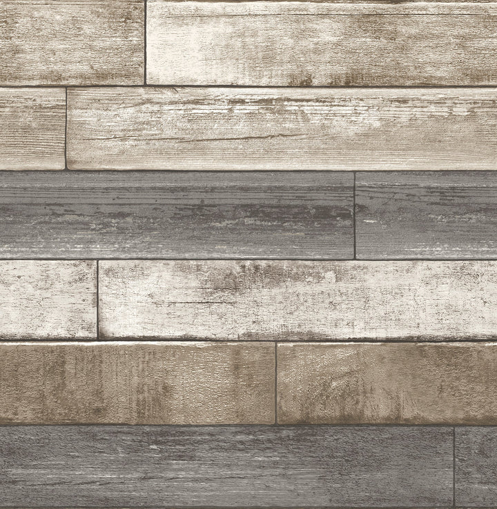 Porter Brown Weathered Plank Wallpaper by A-Street Prints Designer