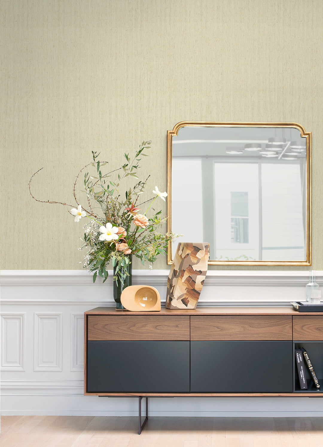 Liqin White String Wallpaper by A-Street Prints Designer