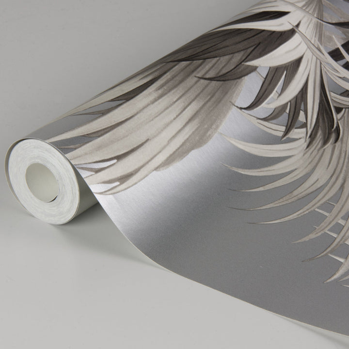 Summer Palm Platinum Tropical Wallpaper by A-Street Prints Designer