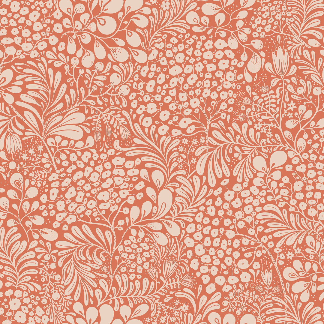 Siv Red Botanical Wallpaper by A-Street Prints Designer