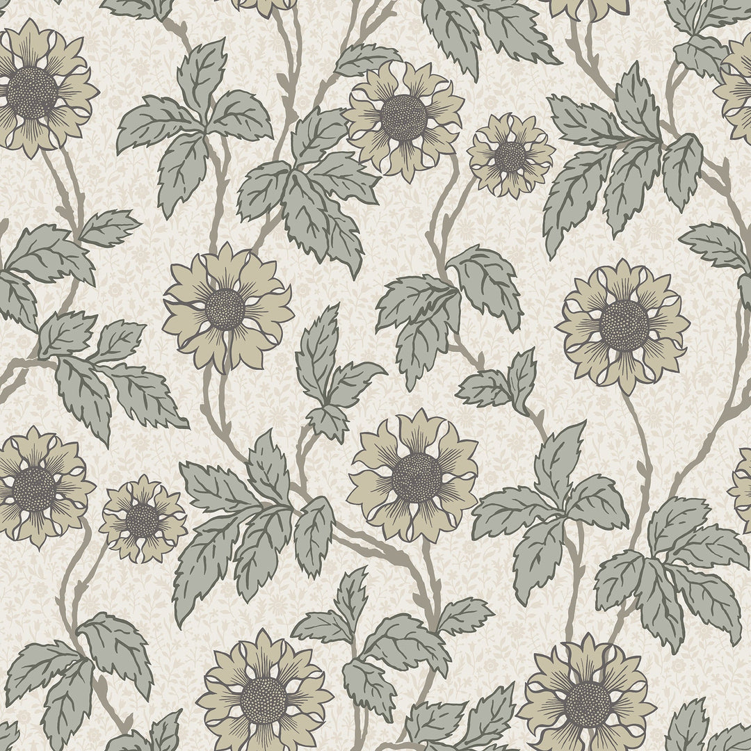 Leilani White Floral Wallpaper by A-Street Prints Designer