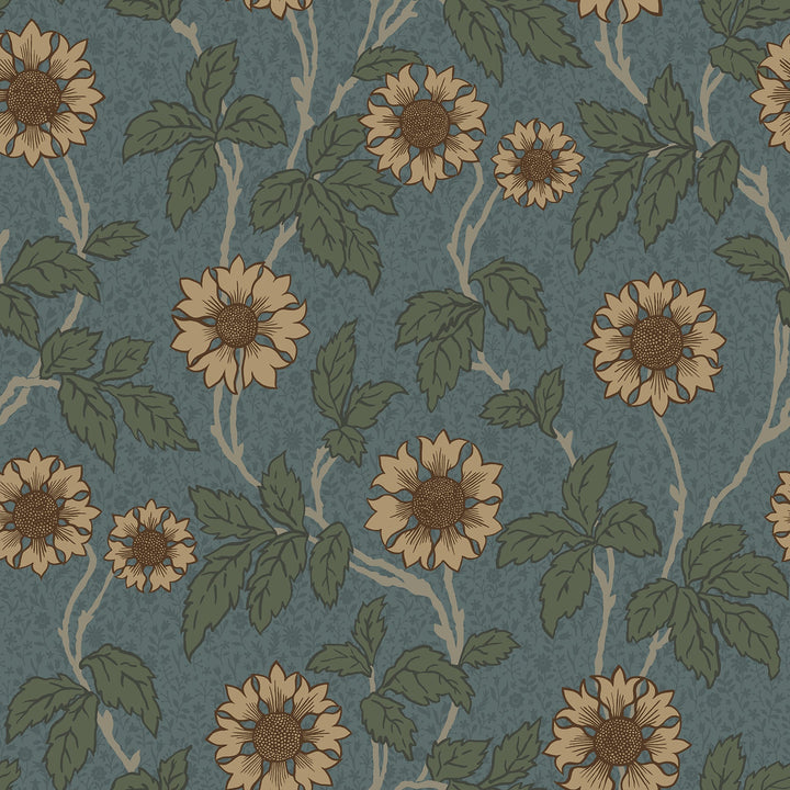 Leilani Blue Floral Wallpaper by A-Street Prints Designer