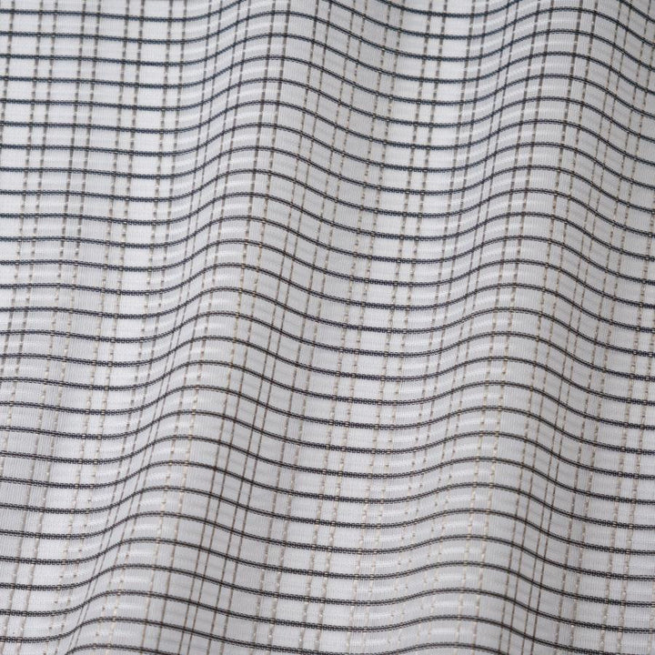 Zora # 232 Silverstone by Maxwell Designer Fabric Sheer Glam 100% POLYESTER TURKEY 118" - Swanky Fabrics -