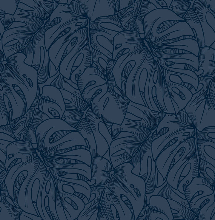 Balboa Indigo Botanical Wallpaper by A-Street Prints Designer