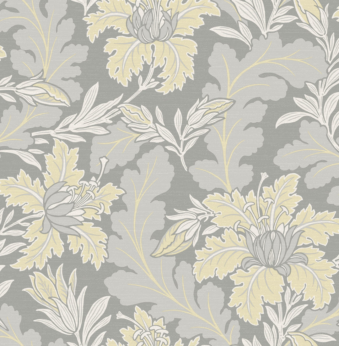 Butterfield Light Grey Floral Wallpaper by A-Street Prints Designer