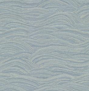 Leith Blue Zen Waves Wallpaper by A-Street Prints Designer