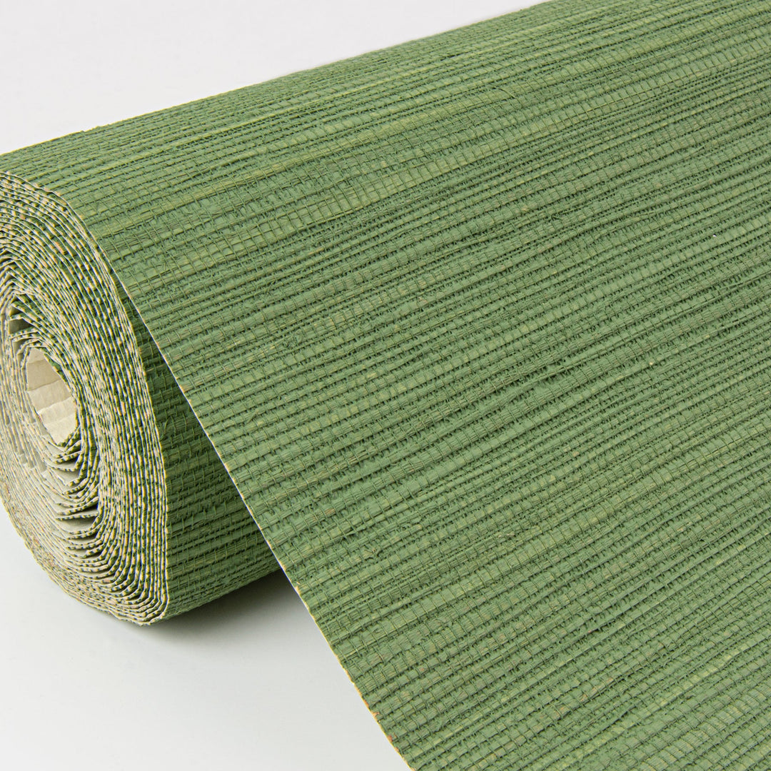 Kira Green Hemp Grasscloth Wallpaper by A-Street Prints Designer