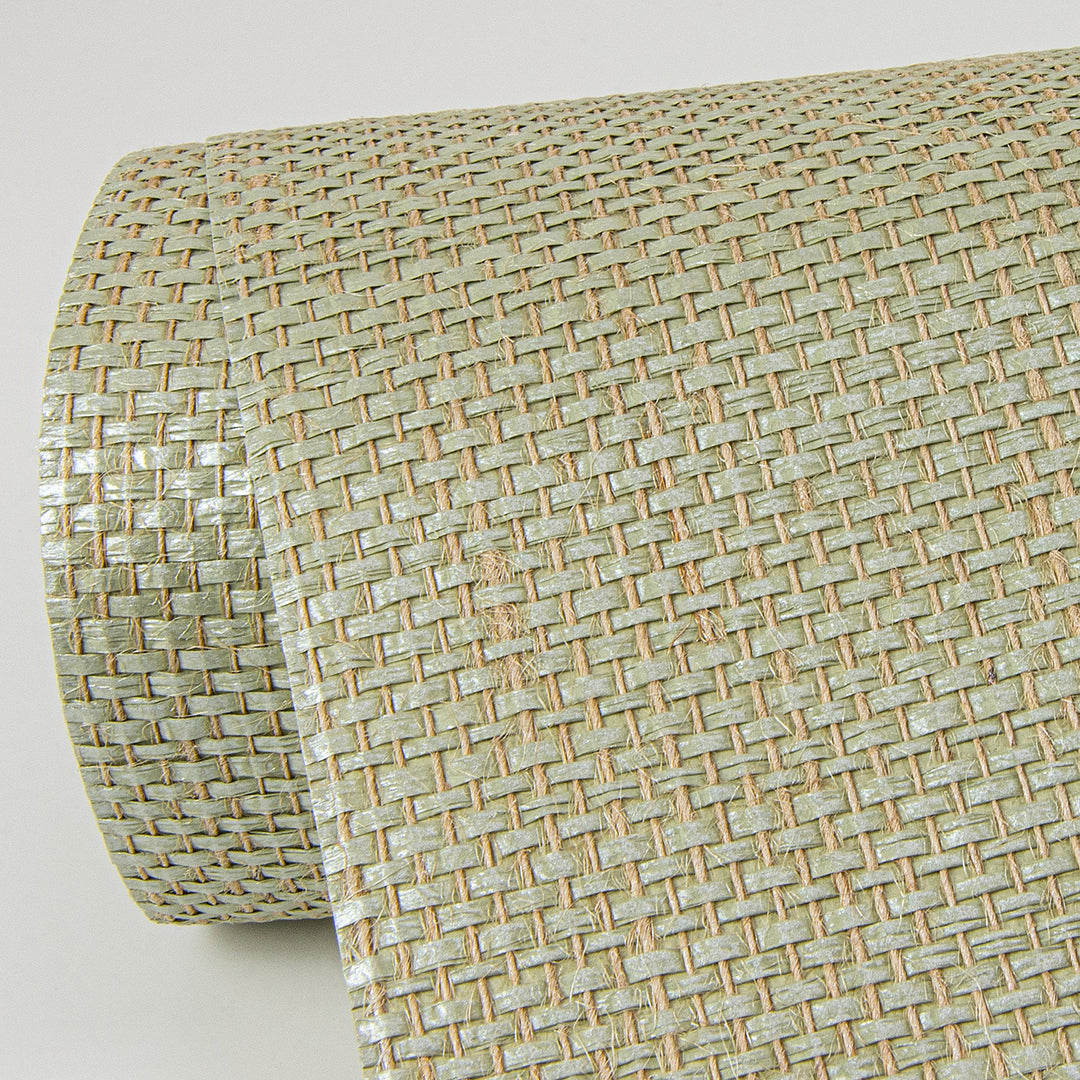 Yanyu Sage Paper Weave Grasscloth Wallpaper by A-Street Prints Designer