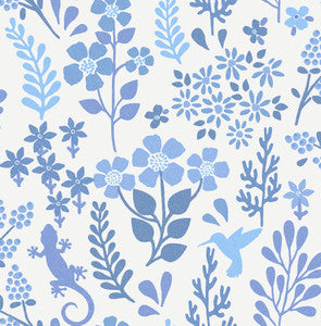 Karina Blue Meadow Wallpaper by Advantage Designer