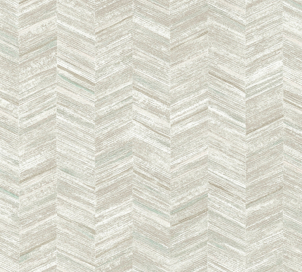Tatlin Grey Chevron Wallpaper by Advantage Designer Splash Covers about 57.5 square feet 20.9-in by 33-ft long roll Unpasted 12.6 - Swanky Fabrics -