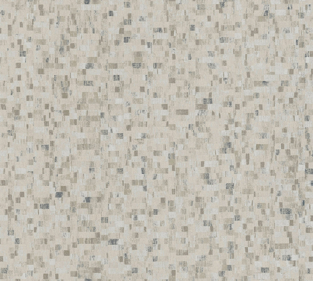 Albers Grey Squares Wallpaper by Advantage Designer Splash Covers about 57.5 square feet 20.9-in by 33-ft long roll Unpasted 0 - Swanky Fabrics -