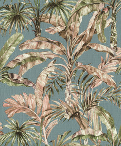 Calle Light Blue Tropical Wallpaper by Advantage Designer