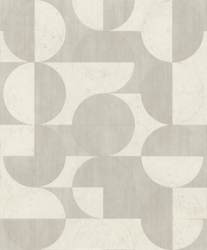 Barcelo Light Grey Circles Wallpaper by Advantage Designer Splash Covers about 57.5 square feet 20.9-in by 33-ft long roll Unpasted 15.7 - Swanky Fabrics -
