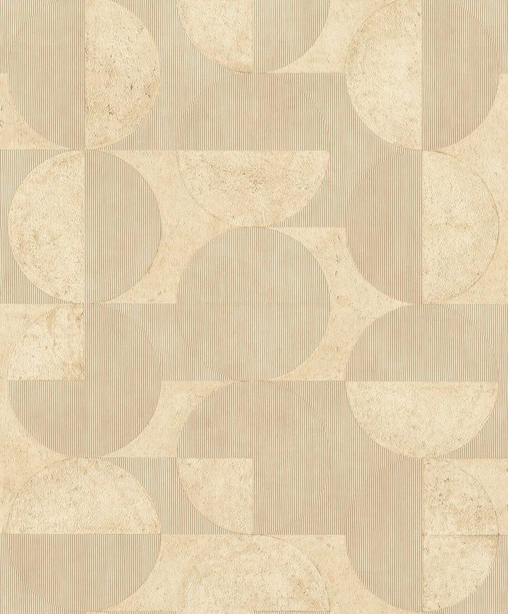 Barcelo Light Brown Circles Wallpaper by Advantage Designer Splash Covers about 57.5 square feet 20.9-in by 33-ft long roll Unpasted 15.7 - Swanky Fabrics -
