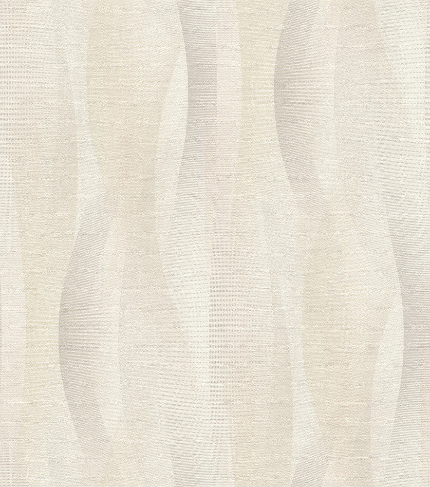 Currin Neutral Wave Wallpaper by Advantage Designer Splash Covers about 57.5 square feet 20.9-in by 33-ft long roll Unpasted 23.6 - Swanky Fabrics -