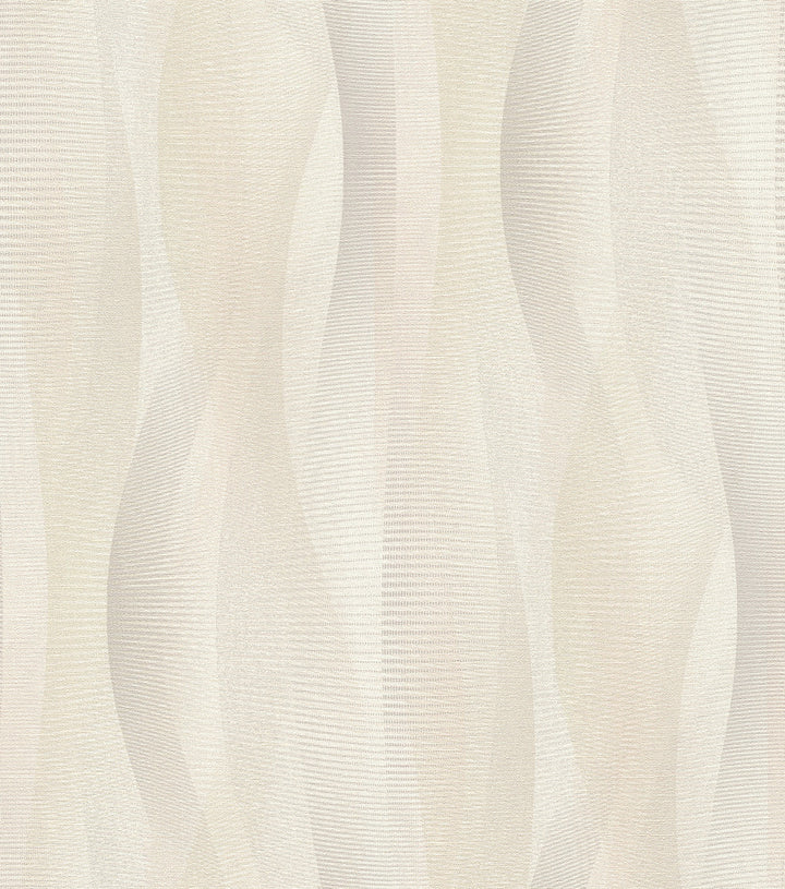 Currin Neutral Wave Wallpaper by Advantage Designer Splash Covers about 57.5 square feet 20.9-in by 33-ft long roll Unpasted 23.6 - Swanky Fabrics -