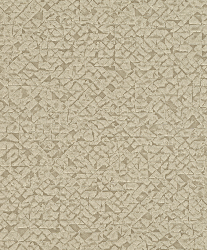 Arbus Beige Geo Wallpaper by Advantage Designer Splash Covers about 57.5 square feet 20.9-in by 33-ft long roll Unpasted 0 - Swanky Fabrics -