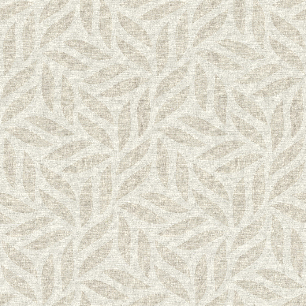 Sagano Taupe Leaf Wallpaper by Advantage Designer Splash Covers about 57.5 square feet 20.9-in by 33-ft long roll Unpasted 20.9 - Swanky Fabrics -