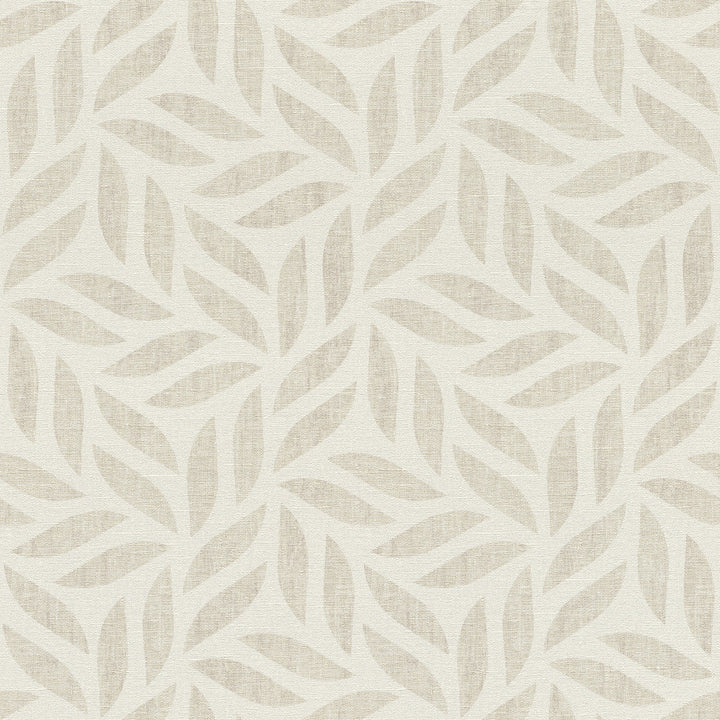 Sagano Taupe Leaf Wallpaper by Advantage Designer Splash Covers about 57.5 square feet 20.9-in by 33-ft long roll Unpasted 20.9 - Swanky Fabrics -