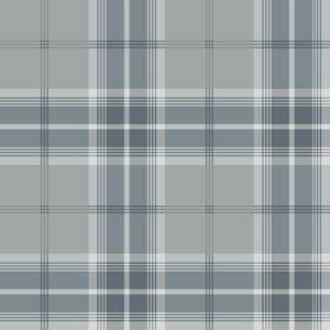 Sala Blue Plaid Wallpaper by Advantage Designer