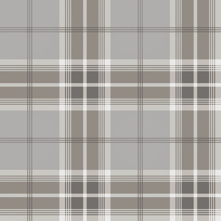 Sala Neutral Plaid Wallpaper by Advantage Designer Splash Covers about 57.5 square feet 20.9-in by 33-ft long roll Unpasted 20.9 - Swanky Fabrics -