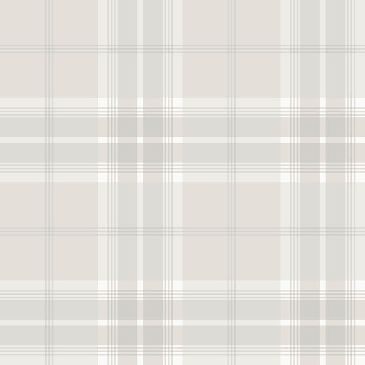 Sala White Plaid Wallpaper by Advantage Designer Splash Covers about 57.5 square feet 20.9-in by 33-ft long roll Unpasted 20.9 - Swanky Fabrics -