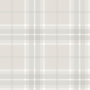 Sala White Plaid Wallpaper by Advantage Designer