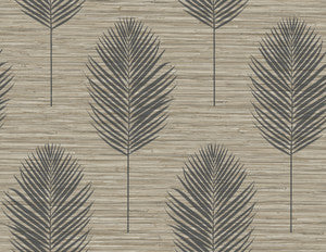 Bali Light Brown Fern Wallpaper by A-Street Prints Designer
