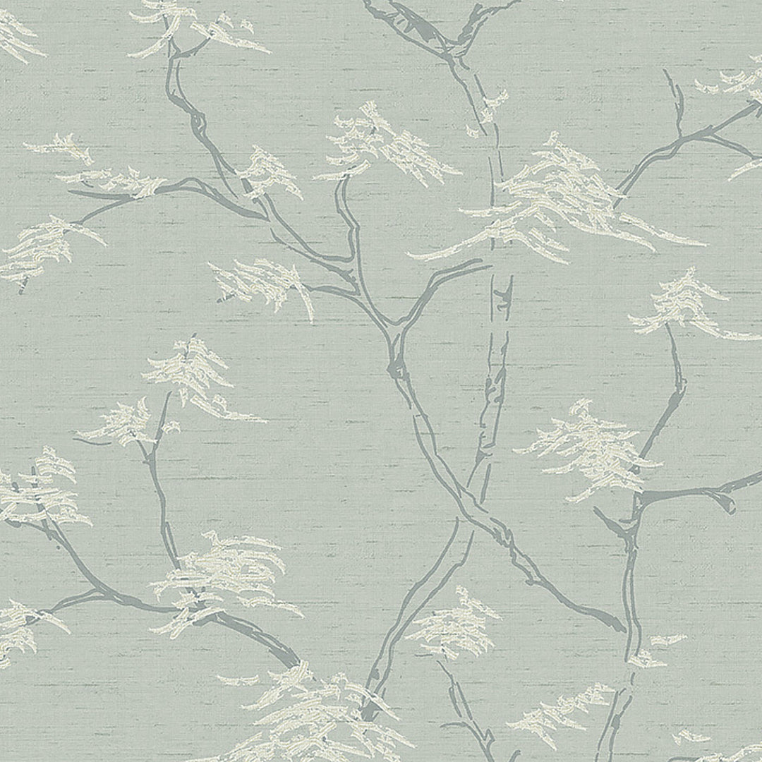 Temple Tree Mineral 3103 by Schumacher Designer Wallcovering
