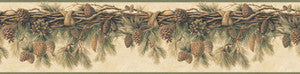 Multicolor Pinecone Forest Wallpaper by Chesapeake Designer