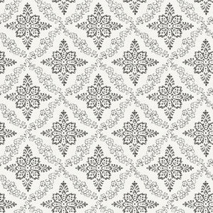 Wynonna Black Geometric Floral Wallpaper by Chesapeake Designer