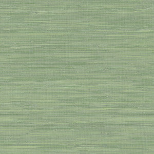 Waverly Green Grasscloth Wallpaper by Chesapeake Designer