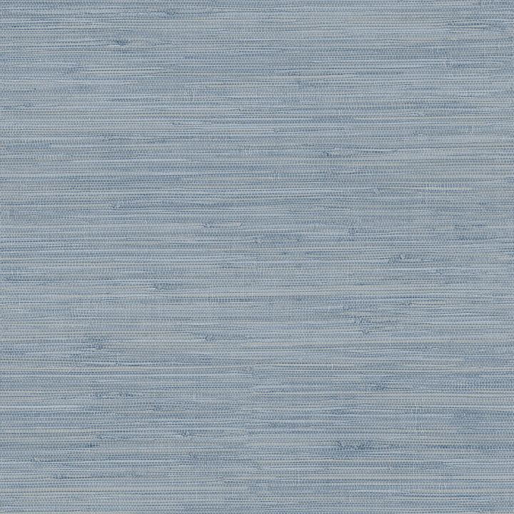 Waverly Blue Faux Grasscloth Wallpaper by Chesapeake Designer Sanibel Covers about 56.4 square feet 20.5-in by 33-ft long roll Prepasted 20.5 - Swanky Fabrics -