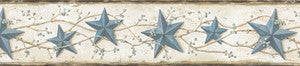 Blue Heritage Tin Star Wallpaper by Chesapeake Designer