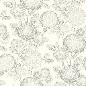 Zalipie Grey Floral Trail Wallpaper by Chesapeake Designer
