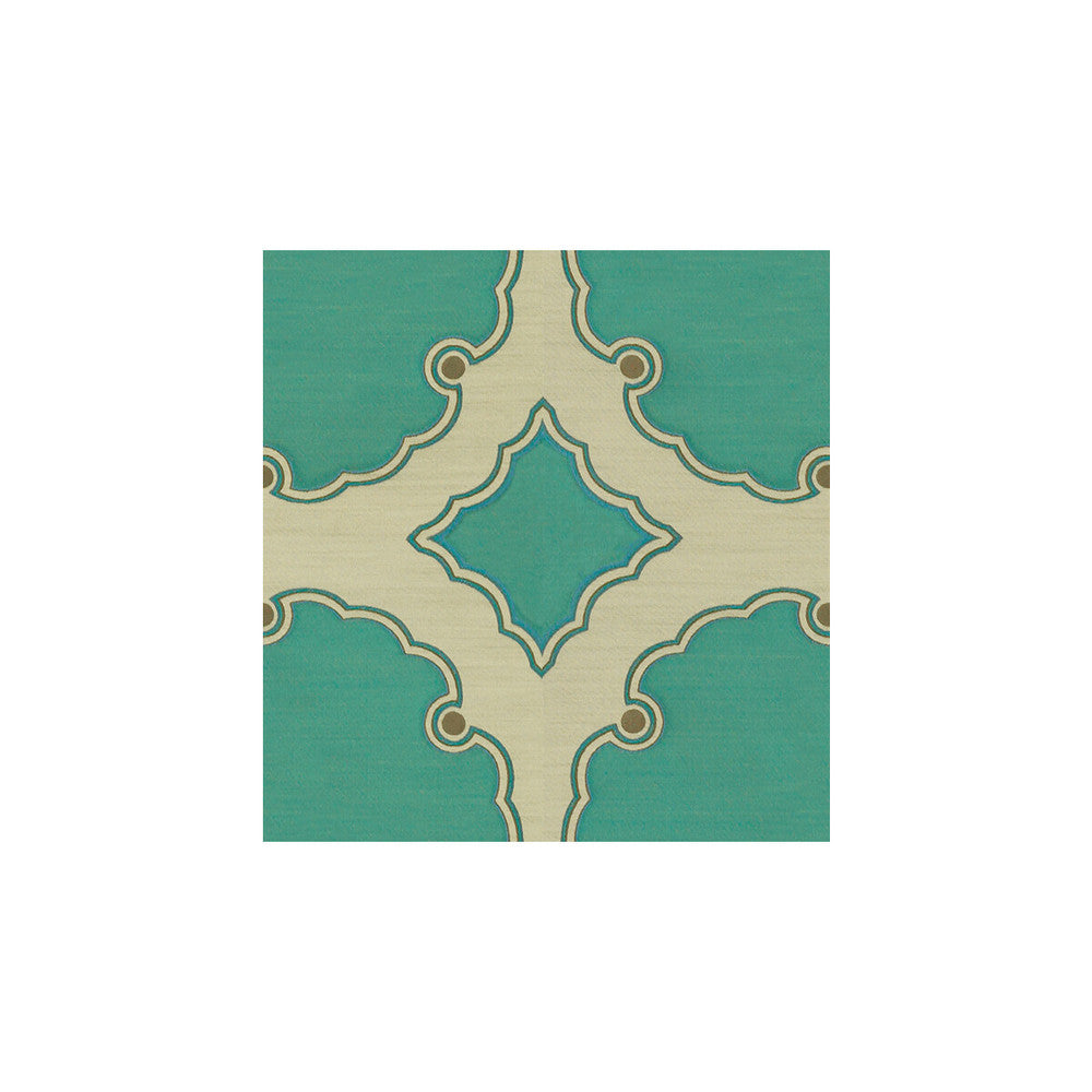 Interpretation Turquoise by Kravet Couture Designer Fabric - SILK - 100% India LIGHT Horizontal: 13 and Vertical: 14 54 - Swanky Fabrics -