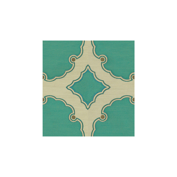 Interpretation Turquoise by Kravet Couture Designer Fabric - SILK - 100% India LIGHT Horizontal: 13 and Vertical: 14 54 - Swanky Fabrics -