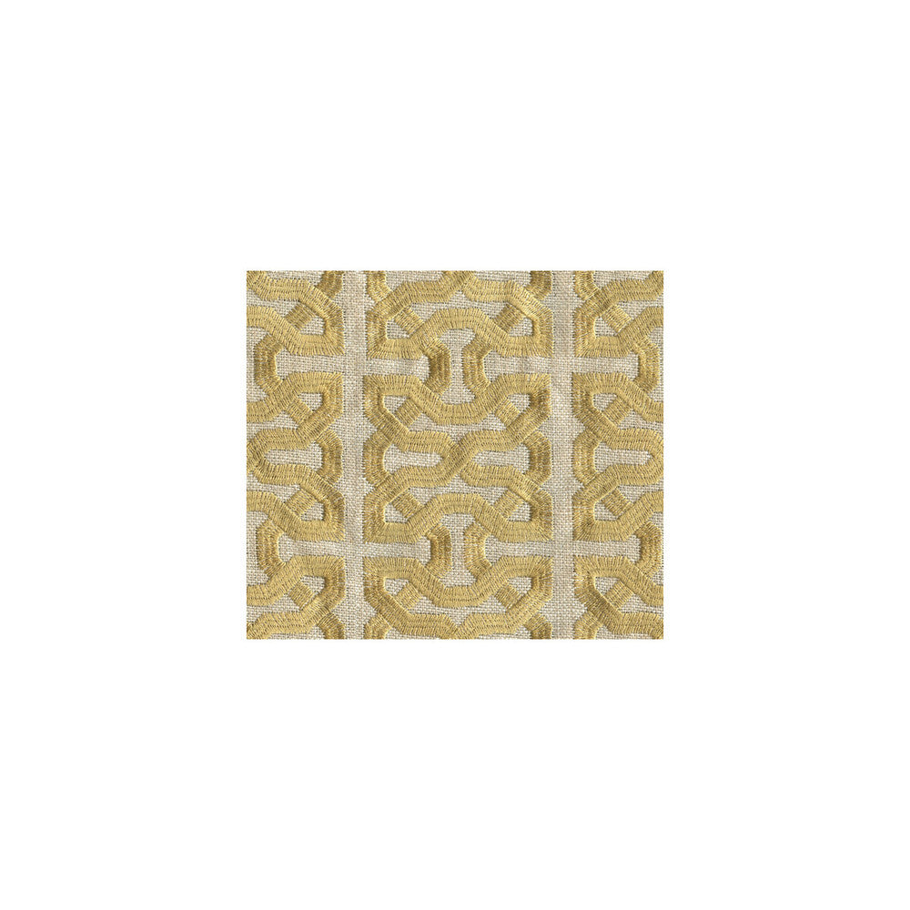 Ceylon Key Spungold by Kravet Couture Designer Fabric BARBARA BARRY INDOCHINE LINEN - 100% India HEAVY Horizontal: 2.5 and Vertical: 2.5 51 - Swanky Fabrics -
